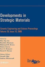 Tapa de Developments In Strategic Materials A Collection Of Papers Presented At The 32nd International Conference On Advanced Ceramics And Composites January 27february 1 2008 Daytona Beach Florida