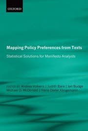 Tapa de Mapping Policy Preferences From Texts Statistical Solutions For Manifesto Analysts