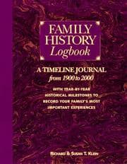 Tapa de Family History Logbook