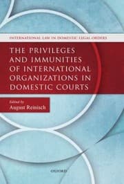 Tapa de The Privileges And Immunities Of International Organizations In Domestic Courts