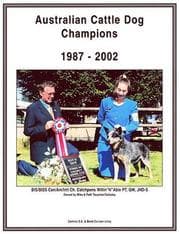 Tapa de Australian Cattle Dog Champions, 1987-2002