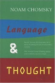 Tapa de Language and Thought (Anshen Transdisciplinary Lectureships in Art, Science, and t)