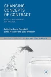 Tapa de Changing Concepts Of Contract Essays In Honour Of Ian Macneil