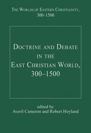 Tapa de Doctrine And Debate In The East Christian World 3001500