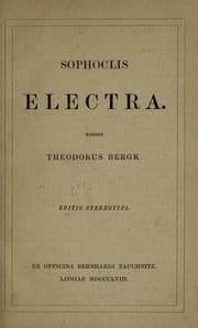 Tapa de Sophoclis Electra