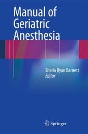 Tapa de Manual of Geriatric Anesthesia