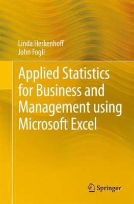 Tapa de Applied Statistics For Business And Management Using Microsoft Excel