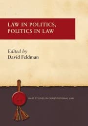 Tapa de Law in Politics Politics in Law
Hart Studies in Constitutional Law