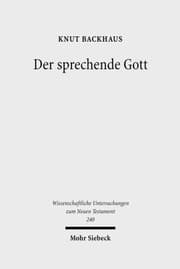 Tapa de Der Sprechende Gott Gesammelte Studien Zum Hebrerbrief