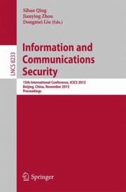 Tapa de Information And Communications Security 15th International Conference Icics