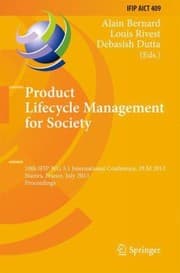 Tapa de Product Lifecycle Management For Society 10th Ifip Wg 51 International Conference Plm 2013 Nantes France July 810 2013 Proceedings