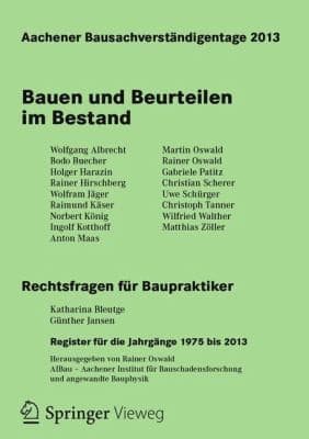 Tapa de Aachener Bausachverstndigentage 2013