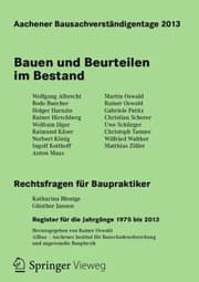 Tapa de Aachener Bausachverstndigentage 2013