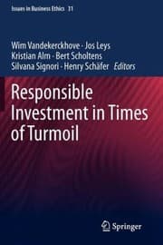 Tapa de Responsible Investment in Times of Turmoil
            
                Issues in Business Ethics