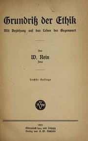 Tapa de Grundriss der ethik mit beziehung auf das leben der gegenwart
