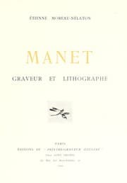 Tapa de Manet, graveur et lithographe