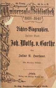 Tapa de Johann Wolfgang v. Goethe