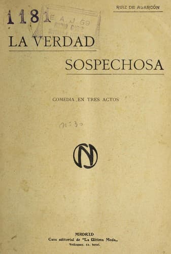 Tapa de La verdad sospechosa