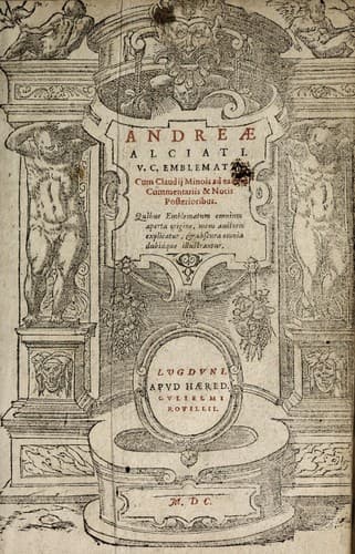 Tapa de Andreae Alciati v.c. Emblemata