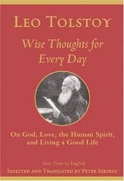 Tapa de Wise thoughts for every day : on God, love, the human spirit, and living a good life