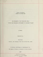 Tapa de The treatment of the unadjusted child within the controlled environment of Children's Village