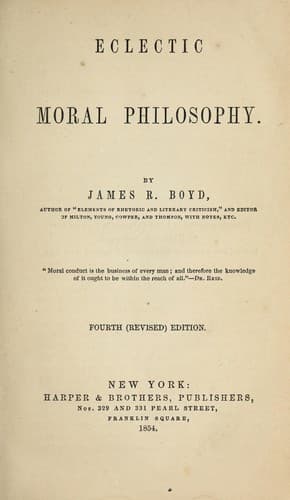 Tapa de Eclectic moral philosophy