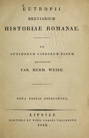 Tapa de Eutropii Breviarium historiae romanae