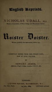 Tapa de Roister Doister