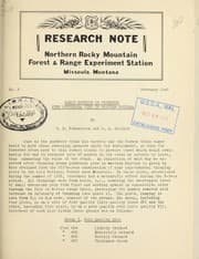Tapa de Early effects of thinning pure ponderosa pine in Western Montana