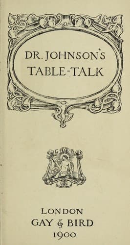 Tapa de Dr. Johnson's table talk