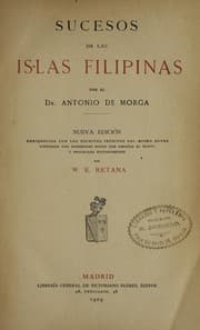 Tapa de Sucesos de las Islas Filipinas