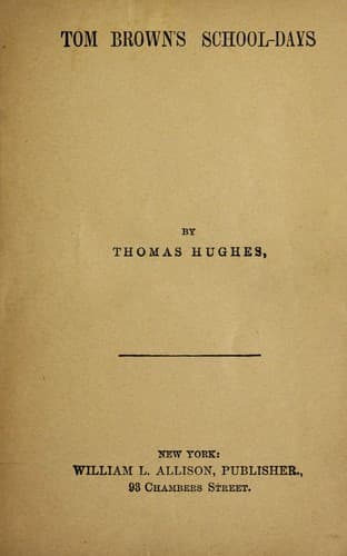 Tapa de Tom Brown's school days