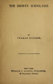 Tapa de Tom Brown's school days