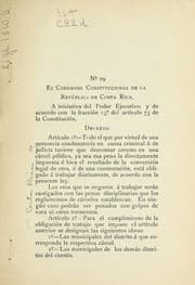 Tapa de Decretos legislativos sobre trabajo de los presos en las ca rceles y reglamentacion del expendio de la morfina y sus alcalo ides
