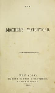 Tapa de The brother's watchword