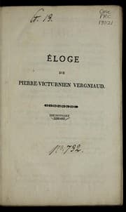 Tapa de E loge de Pierre-Victurnien Vergniaud