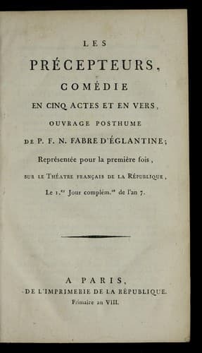 Tapa de Les pre cepteurs