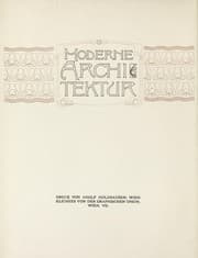 Tapa de Moderne Architektur: Seinen Schülern ein Führer auf diesem Kunstgebiete