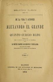 Tapa de De la vida y acciones de Alexandro el Grande