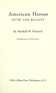 Tapa de American heroes, myth and reality