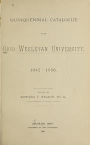 Tapa de Quinquennial catalogue of the Ohio Wesleyan University, 1842-1886
