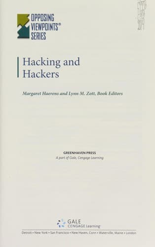 Tapa de Hacking and hackers
