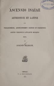 Tapa de Ascensio Isaiae, aethiopice et latine
