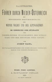 Tapa de Illustrirter Fuhrer durch Nieder-Osterreich mit besonderer Berucksichtigung des Wiener Waldes und der Alpenqeqenden ...
