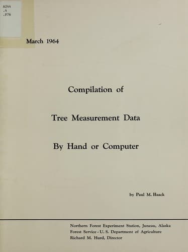 Tapa de Compilation of tree measurement data by hand or computer