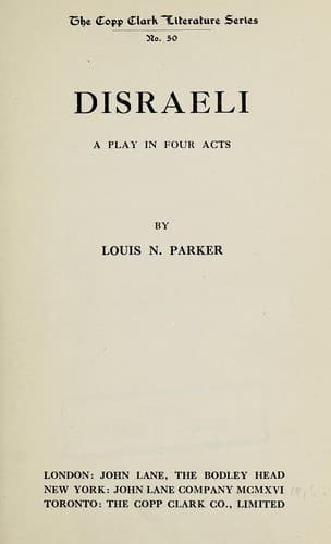 Tapa de Disraeli