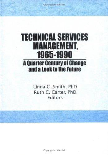 Tapa de Technical services management, 1965-1990