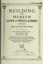 Tapa de Building and health laws and regulations affecting the city of New York