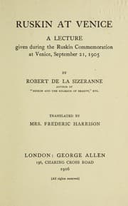 Tapa de Ruskin at Venice