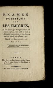 Tapa de Examen politique sur les e migre s